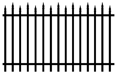 St. Augustine style aluminum fence detail - Model 302