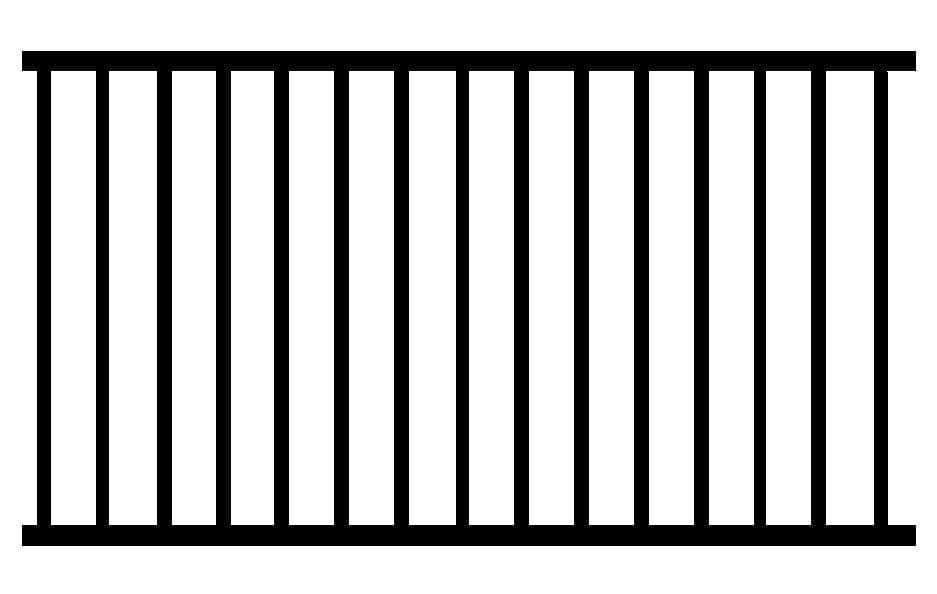 Beautfort style aluminum fence detail - Model 301