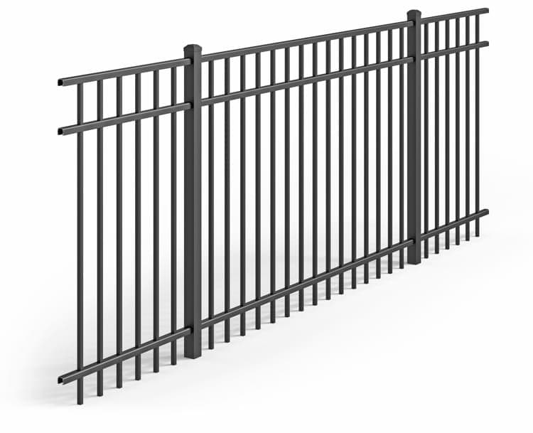 Savannah style aluminum fence perspective - Model 308