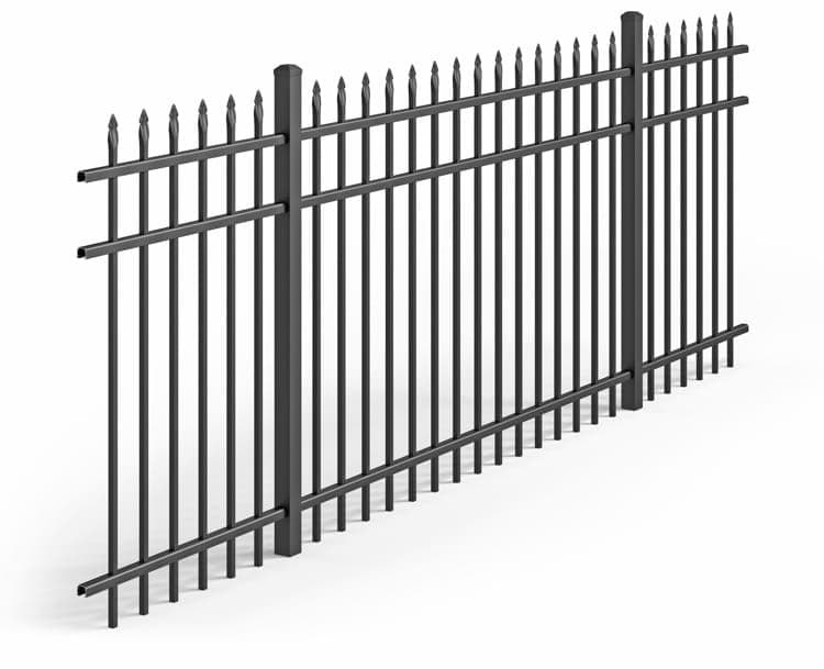 Williamsburg style aluminum fence close-up - Model 309