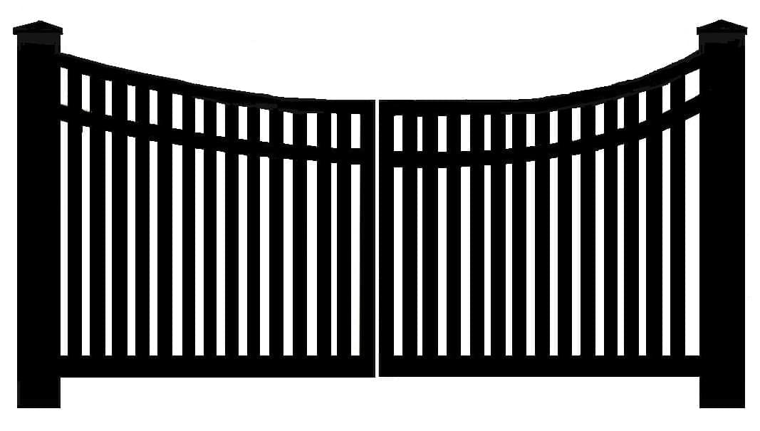 Aluminum gate scalloped flat top Model 707