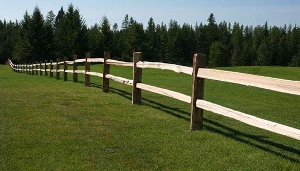 Traditional rail fencing