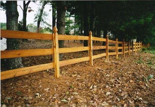 Rail fence installation