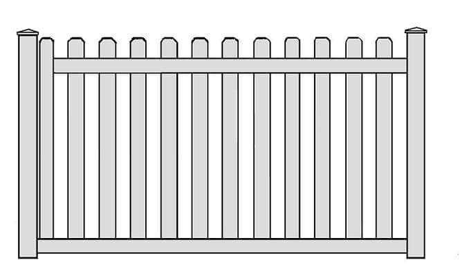 Albany spaced-picket vinyl fence installation - Model 409