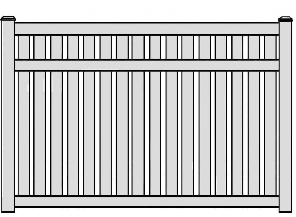 Barrington semi-private vinyl fence installation - Model 408
