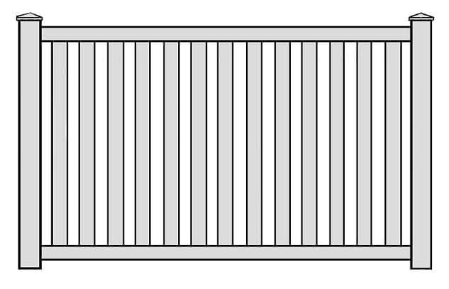 Juneau spaced-picket vinyl fence installation - Model 412