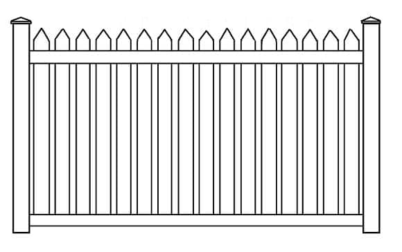 Knoxville spaced-picket vinyl fence installation - Model 413