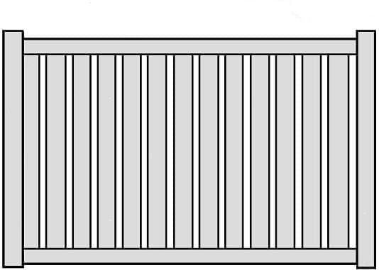 Sacramento semi-private vinyl fence installation - Model 407