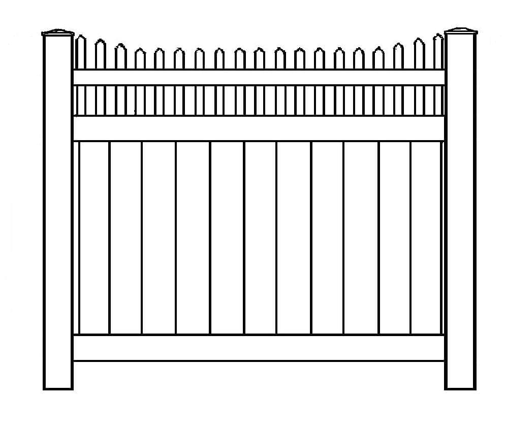 Summit vinyl privacy fence installation - Model 405