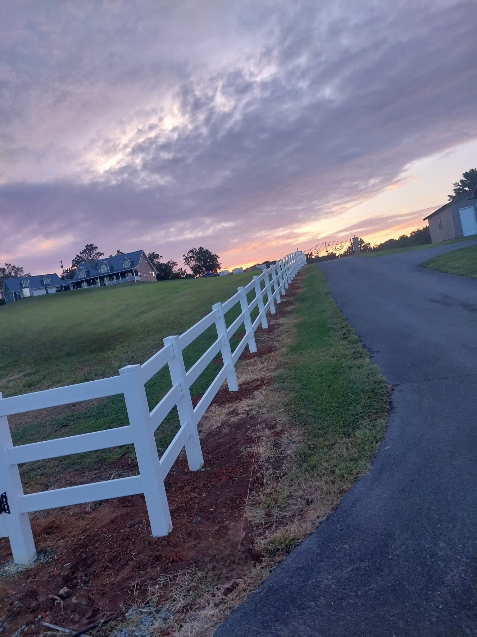 Vinyl decorative fence with elegant styling